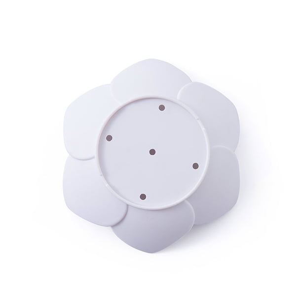 Jabonera En Forma De Loto, Jabonera Flexible De Silicona, Gris, Blanco, Baño, Ducha, Caja De Almacenamiento De Jabón, Soporte De Drenaje De Placa Minnieouse HA024816-02