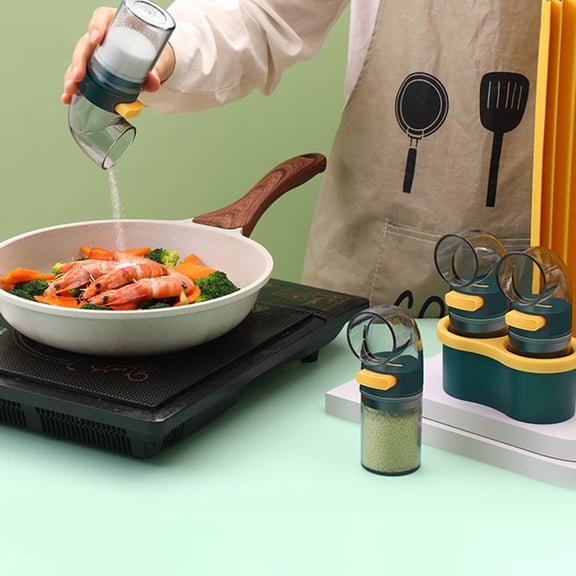 Jiaroswwei Quantitative Good Sealing Spice Jar Detachable Clear Visible Storage BPA Free Condiment Bottle for Dining Room