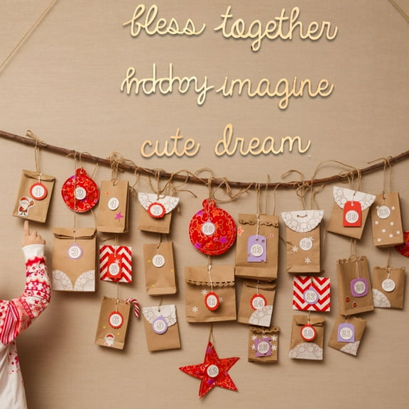 GOOHOCHY  6 PCS Diy Wood Letter Sign Embellishments Words Unfinished Cutouts Wedding Signs