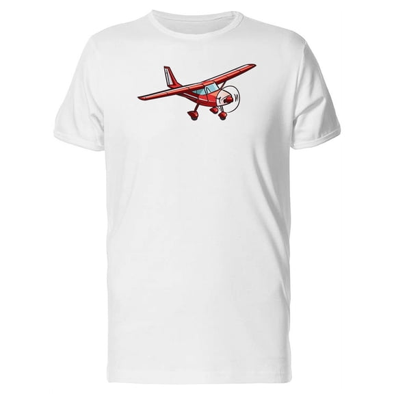 Cool Red Retro Airplane T-Shirt Men -Image by Shutterstock, Male 3X-Large