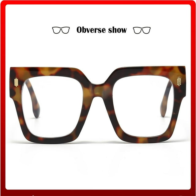 Trendy Oversized Blue Light Blocking Glasses for All Stylish Big Square Frame Computer Eyewear Fashionable Protective Optical Eyeglasses for Men and Women