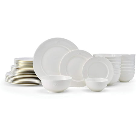 

Wallace 40 Piece Dinnerware Set Napoleon Bee Service for 8 Premium Porcelain