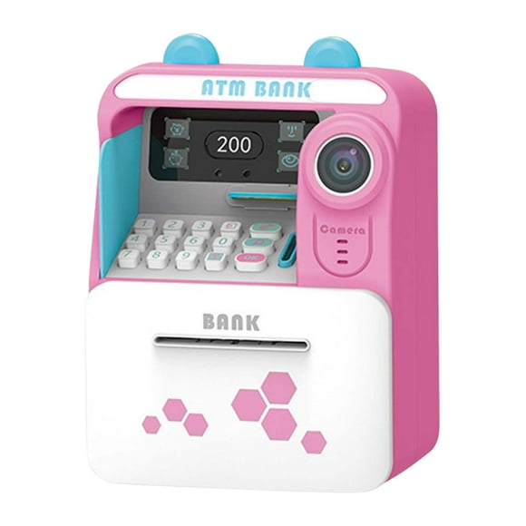 electrónica, , juguetes, caja de ahorro de contraseña Digital, banco de dinero electrónico con batería para Rosado Sunnimix Cajero Automático Caja de Ahorros