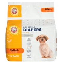 Arm & Hammer Female Dog Diapers, Size Small, 12 Count | Ultra-Absorbent, with Leak-Proof Protection