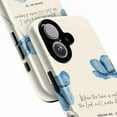 thumbnail image 2 of Isaiah 60:22 Phone Case, Blue Watercolor Floral Christian Scripture Cover for iPhone 17 16 15 14 13 12 11 Plus Pro Max Mini, 2 of 6