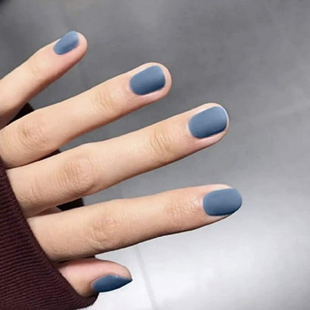 Sakytal Short Square Fake Nails Blue Matte Press on Nails Acrylic Full Cover Artificial False Nail for Women and Girls (24Pcs) | Walmart Canada Sakytal Short Square Fake Nails Blue Matte Press on Nails Acrylic Full Cover Artificial False Nail for Women and Girls (24Pcs) | Walmart Canada