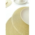 thumbnail image 5 of 15 Inch Round Braided Placemats Set of 4, Washable Heat Resistant Cotton Polyester Circle Place Mats for Kitchen Dining Table - Spring Green, 5 of 5