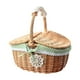 thumbnail image 3 of Cesta de picnic de mimbre decorativa con tapa y asa Cesta tejida de mimbre para parque Pequeño, 3 of 9