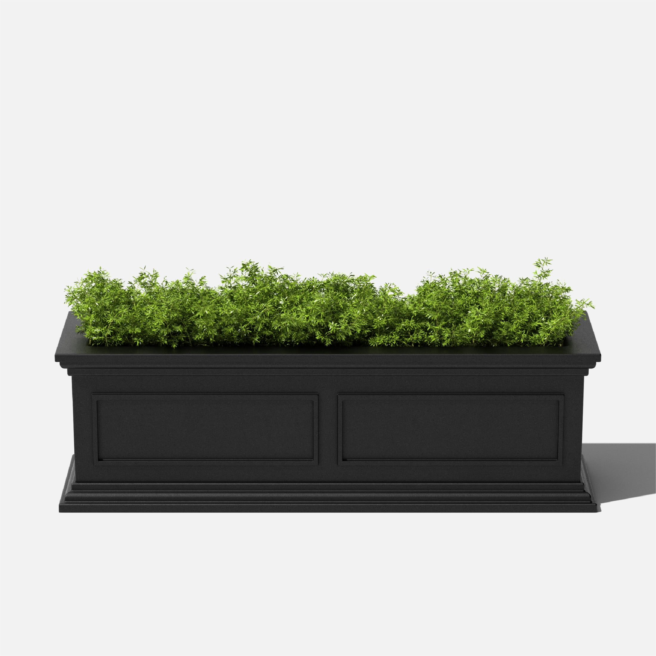 Veradek Brixton Window Box 36" Plastic Planter 2-Pack Black