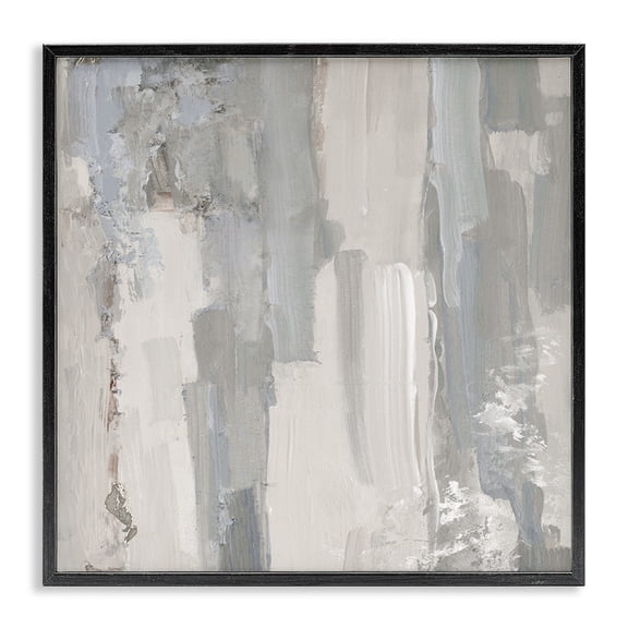 Stupell Industries Contemporary Grey Brushed Abstract Arrangement Black Framed Giclee Art, 12 x 12, by Sally Swatland