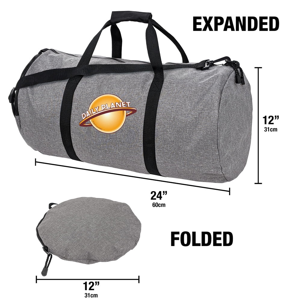 Superman Daily Planet Lightweight Duffel Bag for Sports and Gym Packable for Travel
