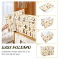 thumbnail image 2 of Yayeee Collapsible Cube Storage Bin with Lid Fabric Closet Decorative Basket with Handles, Musical Animals Pattern, 2 of 7