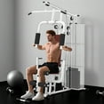 thumbnail image 2 of Soozier Multifunction Home Gym Equipment with 100Lbs Weight Stack, White, 2 of 10