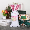 thumbnail image 2 of Diconna Easter Lighted Bunny with Carrot/Egg Funny Plush Rabbit Doll Spring Home Decor for Table Shop Party, 2 of 7
