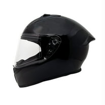 MMG Motorcycle Full Face Helmet DOT - Shiny Black, BOLT M38 (Large)