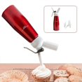 thumbnail image 2 of 500ml cream dispenser, professional cream siphon made of aluminum with 3 nozzles for whipped cream, creams and sauces, 2 of 4