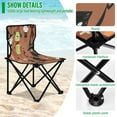 thumbnail image 4 of 600D Oxford Camping Chair Portable Foldable Chair Supports 220 lbs for Picnic, Fishing, Backpacking Black Clown Costume Icons, 4 of 8