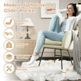 thumbnail image 2 of QinaQin Upholstered Velvet Nursery Glider Chair, Tall Back Rocker for Feeding and Relaxing, 2 of 7