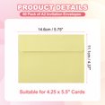 thumbnail image 2 of Uxcell 60ack A2 Envelopes, Self Seal Light Yellow Invitation Envelopes for Postcard Wedding Cards, 2 of 6