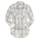 thumbnail image 2 of Aeropostale Camisa con botones a cuadros desteñidos para mujer, blanco roto, mediano Aeropostale Camisa con botones, 2 of 2