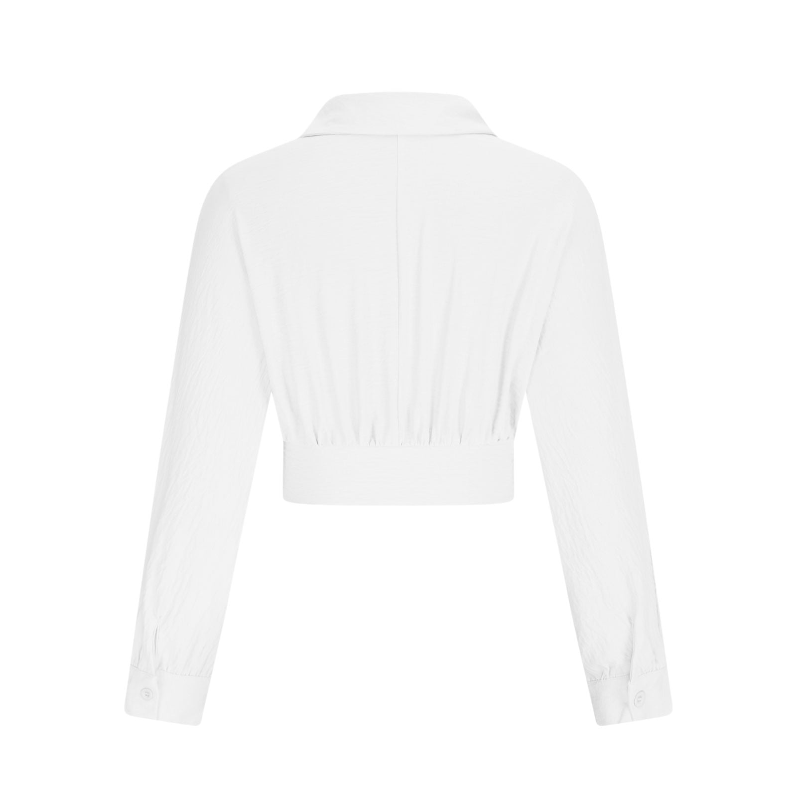Yuyuzo Cropped Tops for Women Long Sleeve Lapel Collared Button down Shirts  Front Knot Dressy Casual Solid Color Top - Walmart.ca