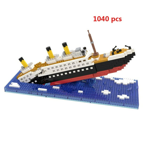 2023 modelo de Micro edificios, bloques de barco, crucero, naufragio hundido, construcción de diamantes creativos, juguetes expertos, regalos para adultos