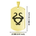 thumbnail image 2 of Stainless Steel Taurus Zodiac Sign (Bull) Dog Tag Pendant Necklace, 2 of 3