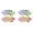 Pink*2, variant on Cute salamander colored ballpoint pen,Adorable Four Colored Pens For s Stationery Prizes 30ml(1PCS)