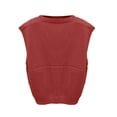 thumbnail image 4 of Tianiyouqing 100% Merino Wool Sweater Vest for Women V Neck Sleeveless Basic Pullover Sweater Red S, 4 of 4