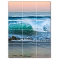 thumbnail image 1 of Picture-Tiles.com: Waves Ceramic Tile Wall Mural WAL501154-34S. 12.75"W x 17"H using (12) 4.25" x 4.25" Ceramic Tiles-Satin Finish, 1 of 3