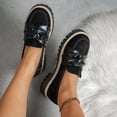thumbnail image 4 of BXSRUTA Women's Plus Size Twisted Loafers Comfort Casual Spring Summer Shoes Low Top, 4 of 8