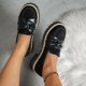 thumbnail image 4 of Mujeres Zapatos Negros Estilo Nudo Torcido Mochilas con Suela Dentada, Zapatos Casuales de las Mujeres Más Tamaño Primavera Verano Cómodo Deslizamiento En, 4 of 9