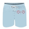 thumbnail image 3 of BiZtdJrK Todays Sale, Valentine's Day Shorts for Men Big and Tall Summer Beach Shorts Casual Drawstring Elastic Waist Hiking Workout Shorts with Pockets Light Blue XL, 3 of 5