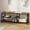 Brown, variant on Shoe Storage Bench with Double Tier Shelf, Industrial Entryway Bench with Rustic Wood Top & Metal Frame for Shoes, Boots, Baskets, Space-Saving Organizer for Hallway, Living Room, Bedroom, Brown
