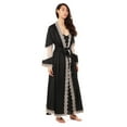 thumbnail image 4 of MeMoi Women's Silky-Smooth Lace-Trim Full-Length Robe - Womens - Female, S, Pearl, 4 of 11