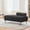Charcoal, variant on Bedroom Bench 49.6" Wide Upholstered Mini Loveseat with Metal Legs, 2-Seater Small Sofa End of Bed Bench Window Ottoman Footrest with Adjustable Back for Living Room Bedroom Entryway Hallway Small Sp