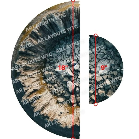 AR Layout WTC - 18-inch Neoprene Target for Augmented Reality 40k Wargaming Table Setup