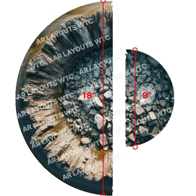 AR Layout WTC - 18-inch Neoprene Target for Augmented Reality 40k Wargaming Table Setup