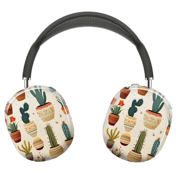 Protective Cover for AirPods Max Retro Cactus =1 Headphones Aesthetic Print Snap On Cases