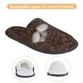 thumbnail image 3 of Fotbe Autumn Brown Plants Pantuflas Peludas para Mujer con Estampado, Zapatillas de Peluche, Zapatos de Invierno para Casa, Uso Interior y Exterior-Medium, 3 of 8