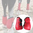 thumbnail image 3 of 1 par de botas para caballos con tendones de salto para patas delanteras y traseras, protección segura para las patas. Pata trasera roja XL, 3 of 9