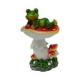thumbnail image 3 of Adorable Frogs Frog Statues Animal Crafts Ornaments Collectibles Frog Laying on Frog Figurine for Shelf Backyard Home Porch Balcony Lying Side, 3 of 8