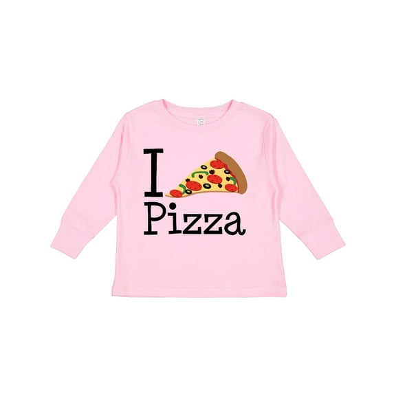 Inktastic I Heart Pizza Boys or Girls Long Sleeve Toddler T-Shirt