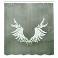 thumbnail image 3 of Ambesonne Abstract Shower Curtain, Coat of Arms Wings, 69"Wx70"L, Grey White, 3 of 5