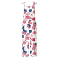 thumbnail image 4 of Jamicy Wide Leg Jumpsuits for Women Independence Day Print Overalls Summer Sleeveless Backless Loose Jumpsuits Adjustable Strap with Pockets, 4 of 5