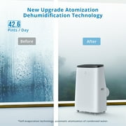 Portable Air Conditioner, 14,000 BTU/9300BTU for Room 500 -700 sq. ft, Indoor Free Standing AC Unit w/ Dehumidifier Function, Fan Mode, Remote Control, For Home, Office, School & Business Rooms