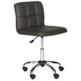 thumbnail image 3 of SAFAVIEH Brunner Modern 32" PVC Leather Desk Chair, Brown, 3 of 7