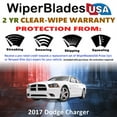 thumbnail image 2 of 2017 Dodge Charger Beam Wiper Blades Wipers w/2yr Warranty (Set of 2) (WiperBladesUSA), 2 of 5