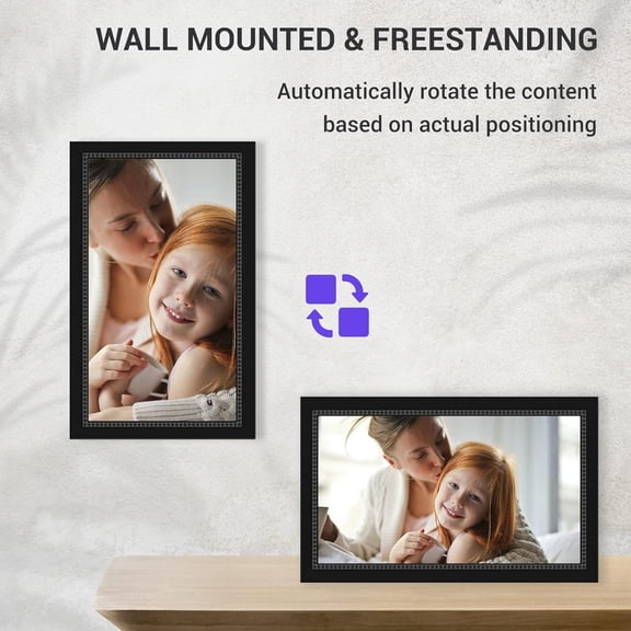 Digital Photo Frame 10.1 Inch Smart Digital Picture Frame with 1280x800 IPS Touch Screen, Auto-Rotate and Slideshow, Easy Setup to Share Moments Via APP from Anywhere Anytime (5G)