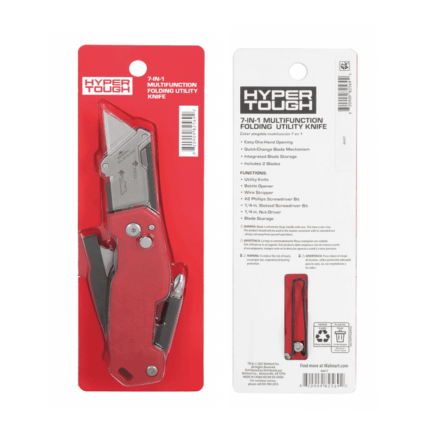 Hyper Tough 7-in-1 Multi-function Lockback Utility Knife - Walmart